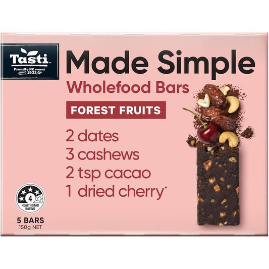 Tasti Made Simple Muesli Bars Forest Fruits 150g