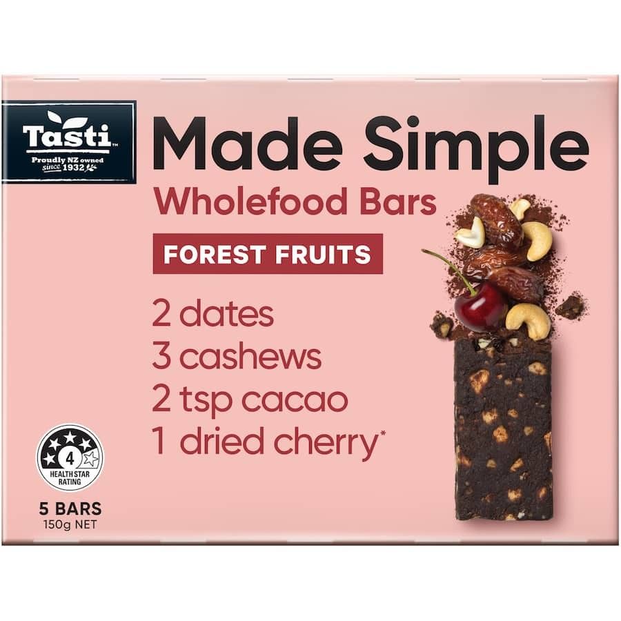 Tasti Made Simple Muesli Bars Forest Fruits 150g – Kiwi Corner Dairy