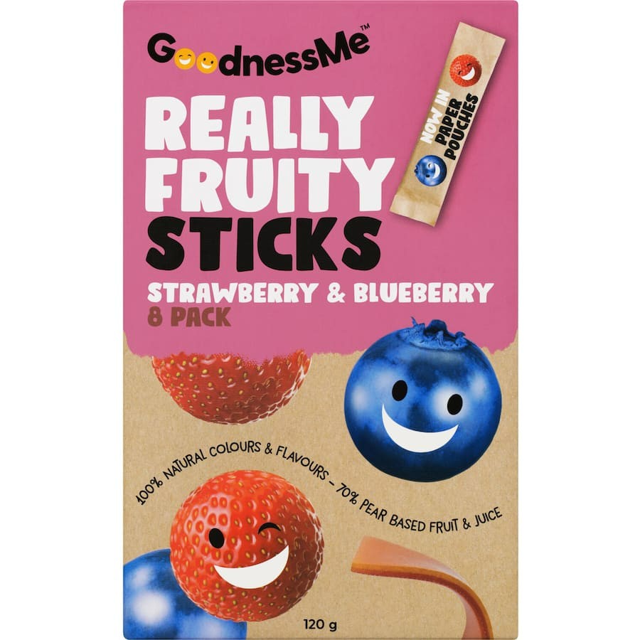 Goodnessme Really Fruity Sticks Strawberry & Blueberry 120g