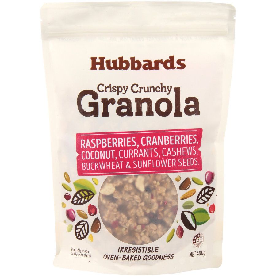 Hubbards Granola Granola Raspberry Cranberry Coconut 400g