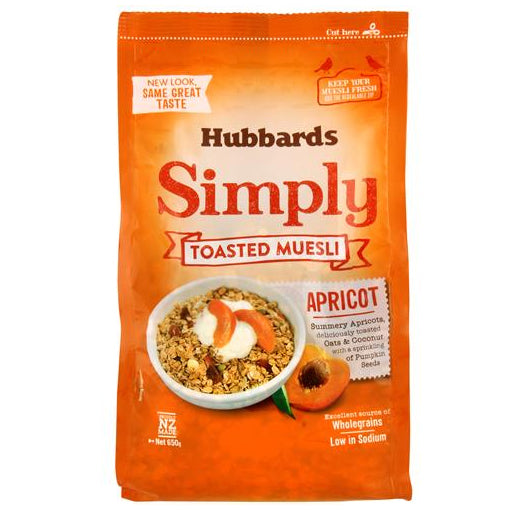 Hubbards Simply Toasted Muesli Apricot 650g Kiwi Corner Dairy