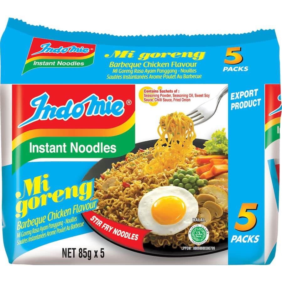 Indomie Instant Noodles BBQ Chicken 425g 5pk