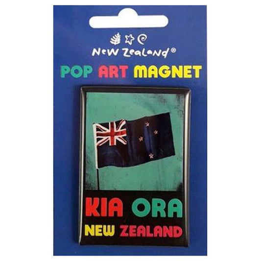 Magnet NZ Pop Art Kia Ora Flag