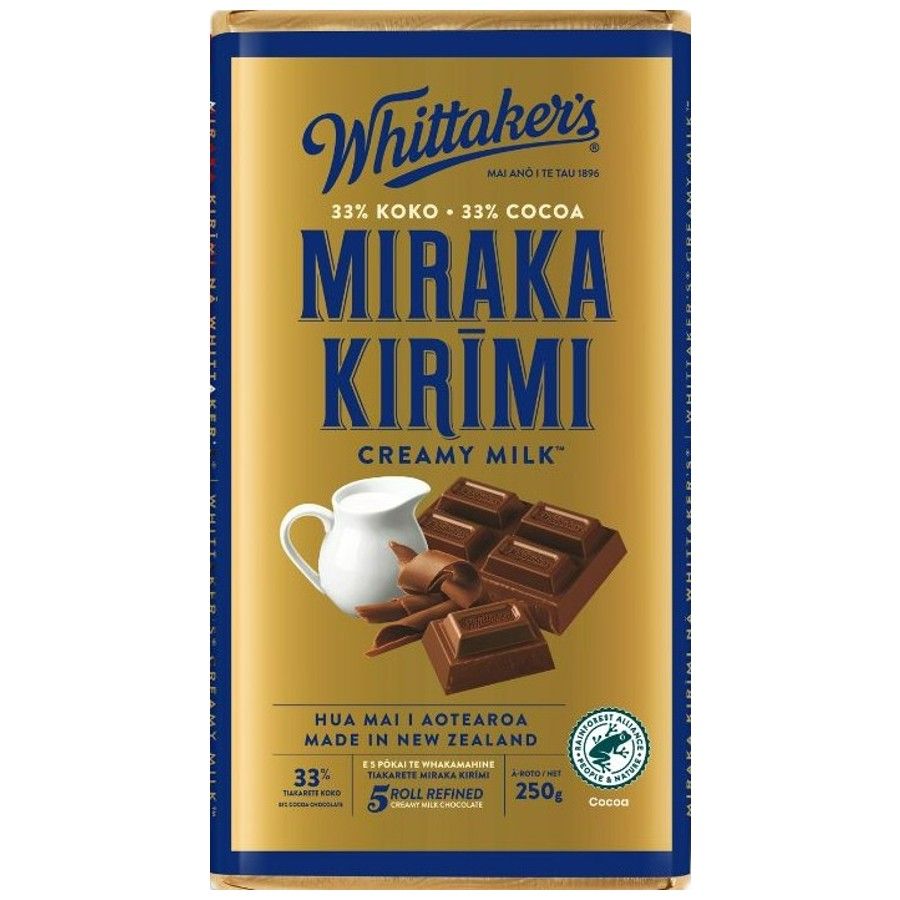 Whittakers Chocolate Block Miraka Kirīmi 250g
