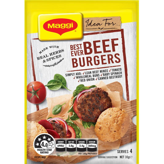 Maggi Recipe Base Best Ever Beef Burgers 32g