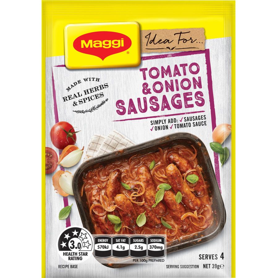 Maggi Recipe Base Tomato & Onion Sausage 39g