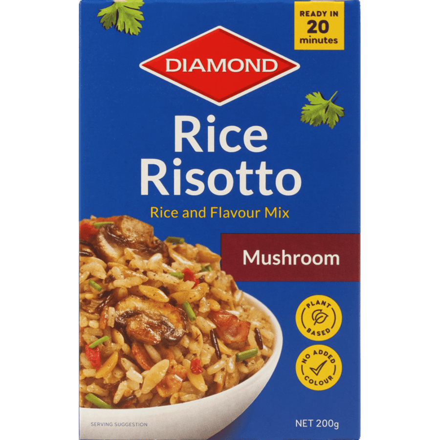 Diamond Rice Risotto Mushroom 200g – Kiwi Corner Dairy