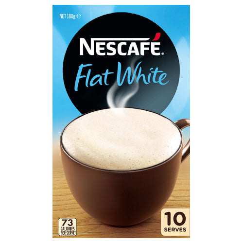 Nescafe Coffee Mix Flat White 180g box 10 sachets