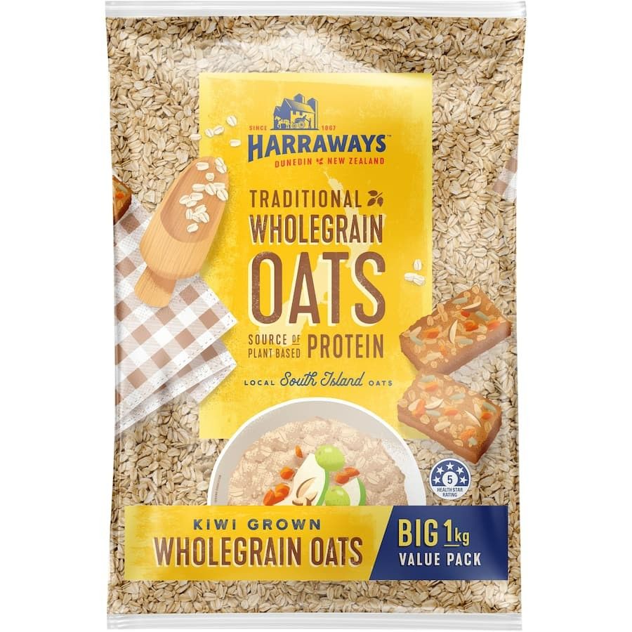 Harraways Wholegrain Oats Traditional 1kg