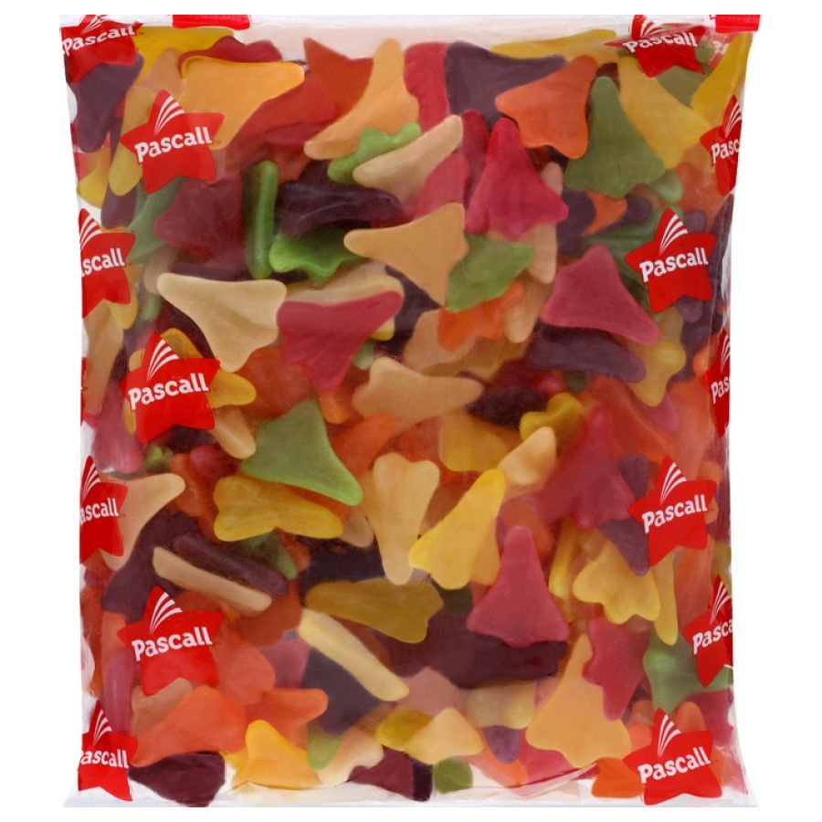 Bulk 2kg bag of Pascall Jet Planes assorted fruit flavoured gummy lollies from New Zealand