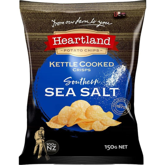 Heartland Kettle Chips Southern Sea Salt 150g