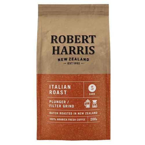 Robert Harris Italian Roast Plunger Filter Grind 200g