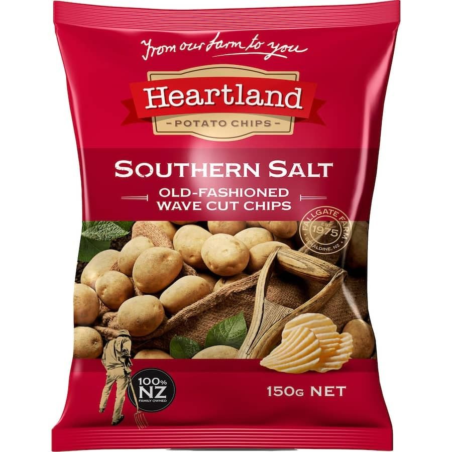 Heartland Potato Chips Southern Salt 150g
