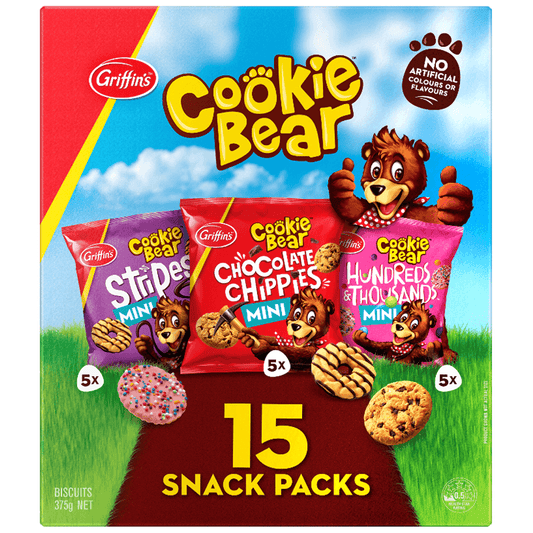 Griffins Cookie Bear Biscuits Snack Packs 375G