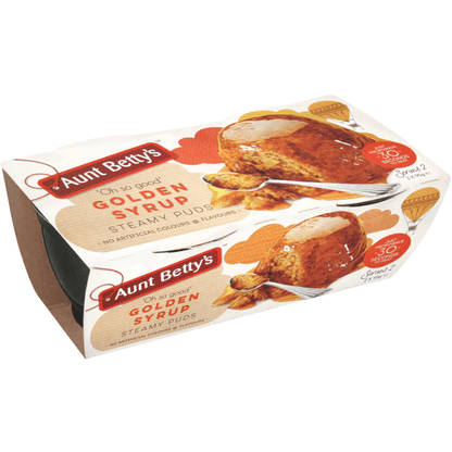 Aunt Bettys Steamed Pudding Golden Syrup 2 X 95G