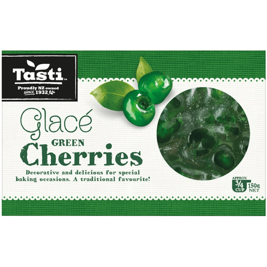 Tasti Green Glace Cherries 150g