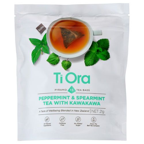 Ti Ora Herbal Tea Peppermint, Spearmint & Kawakawa 21g