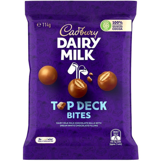 Cadbury Chocolate Top Deck Bites 114g