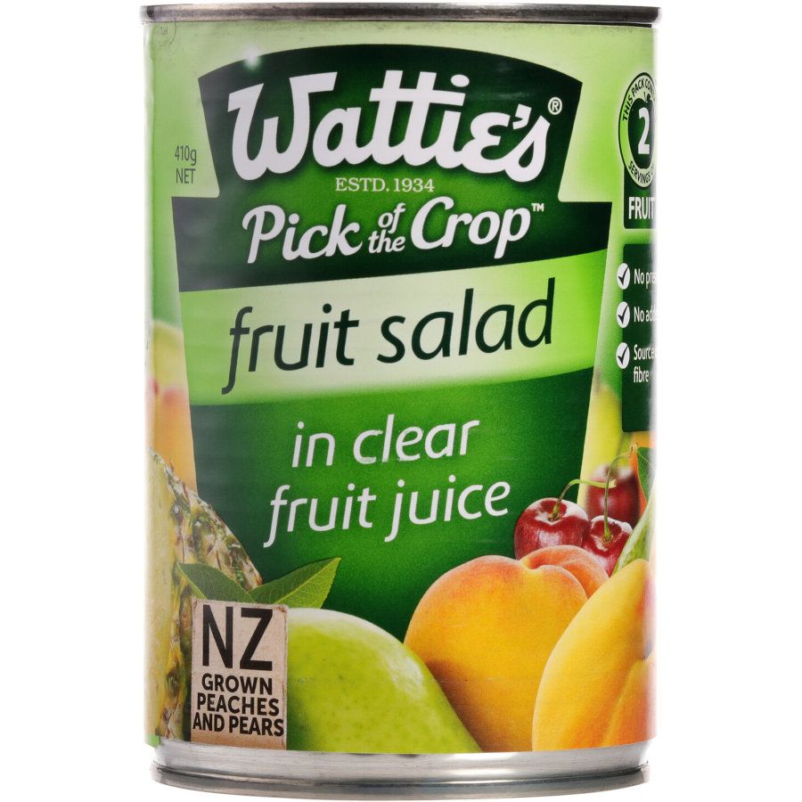 Wattie's Fruit Salad In Clear Juice 410g