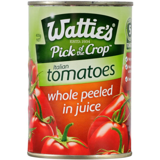 Wattie's Tomatoes Whole Peeled In Juice 400g