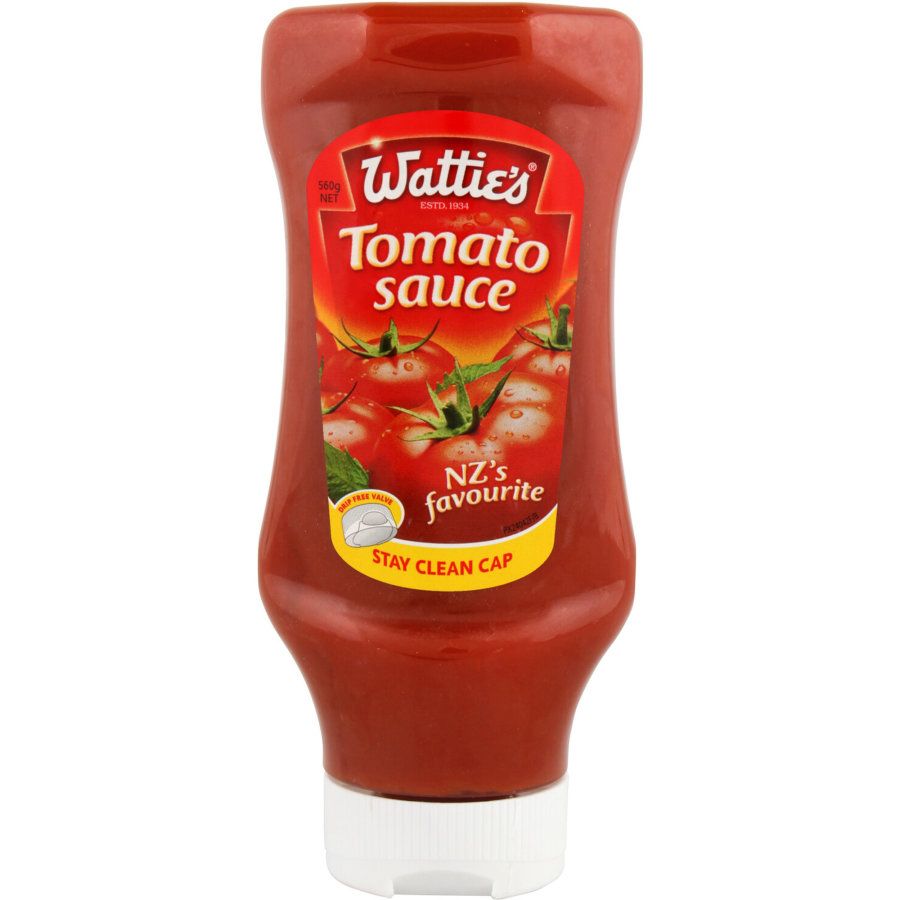 Watties Upside Down Tomato Sauce 560g easy squeeze bottle from New Zealand